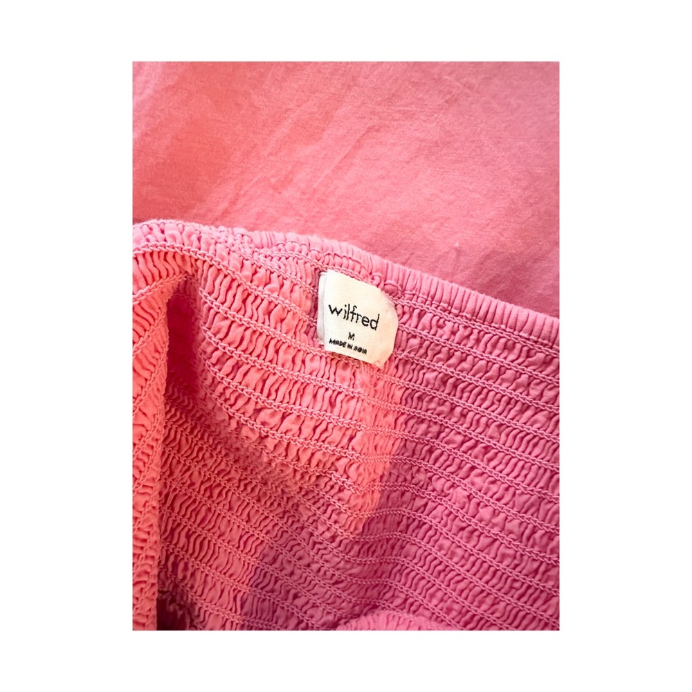 Wilfred Pink Smocked Midi Sundress with Ruffle Straps - Picture 5 of 5